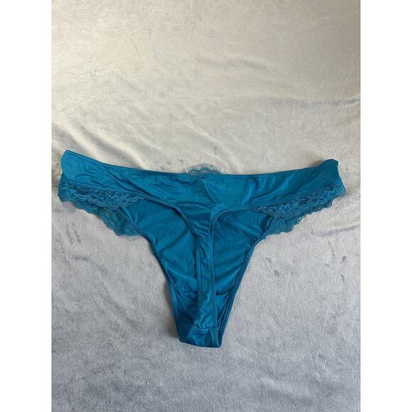 Victoria's Secret Teal silky thong women's size XXL NWT - Picture 4 of 4